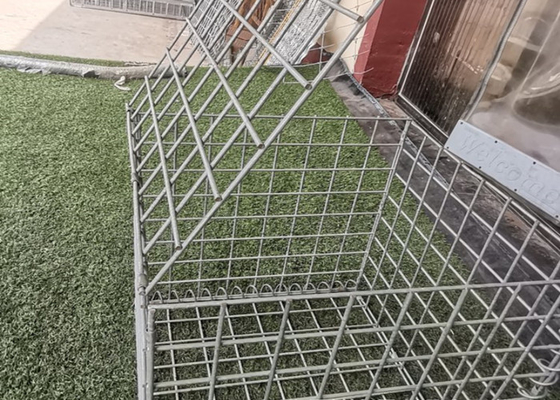 50 x 50mmは擁壁のためにサイズがGabionの網Galfanを溶接した穴の塗った