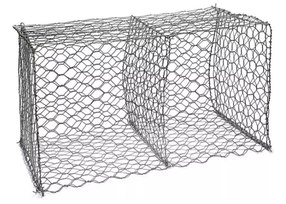 三重の歪んだ80x100mm Gabionの網のバスケットは石造りの河岸の保護を揺する