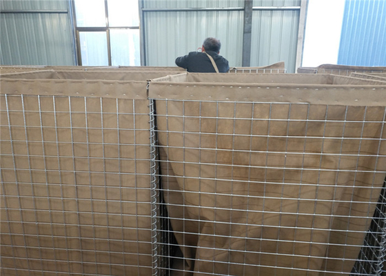 軍の擁壁のための75mmの正方形の開始Hesco障壁によって溶接されるGabion